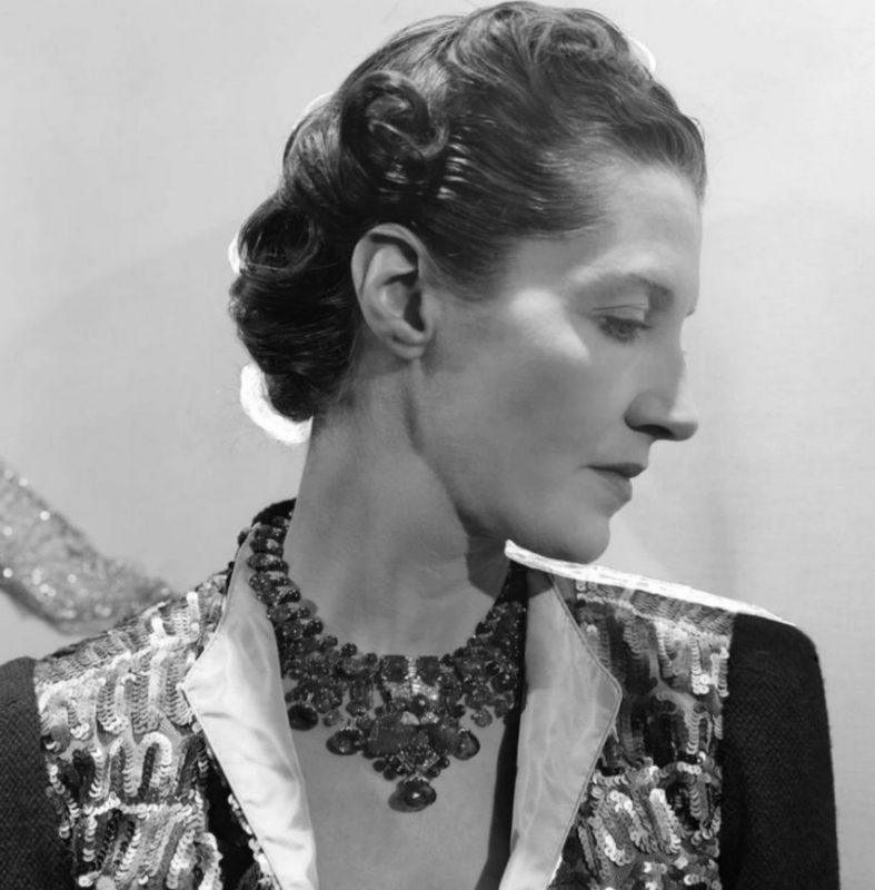 Daisy Fellowes in 1936 wearing Cartier’s ‘Tutti Frutti’ necklace. Photographed by Cecil Beaton.
